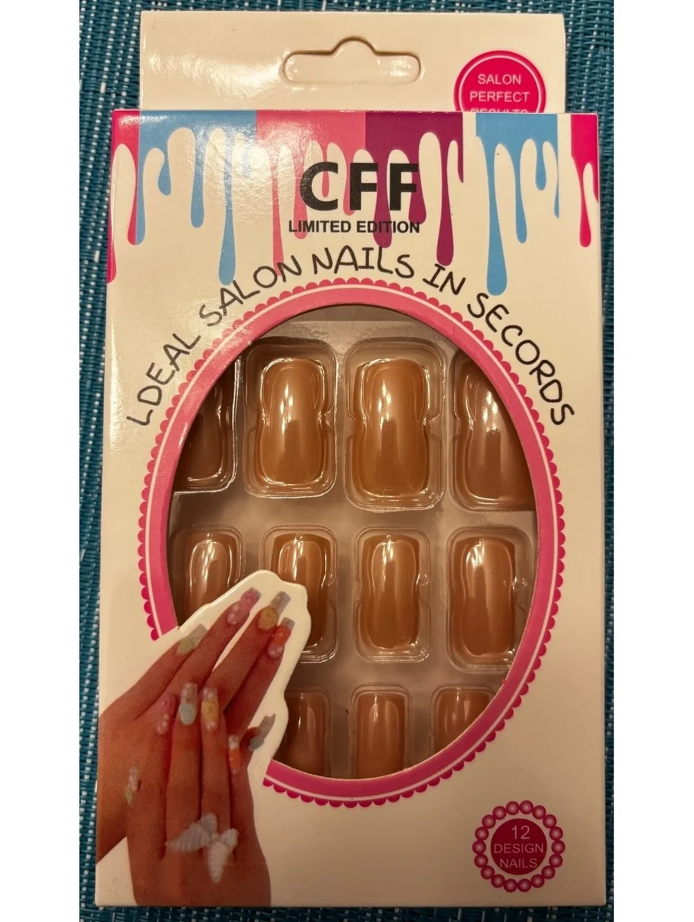 CFF Press On Nails Assorted Styles 10 Packs, 12 Pieces Each Pack